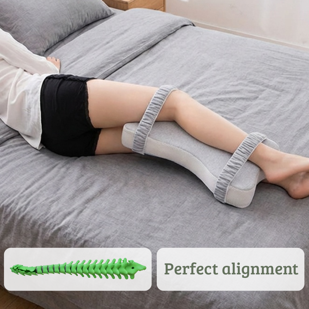 Extra Long orthopedic knee pillow that reduces back pain