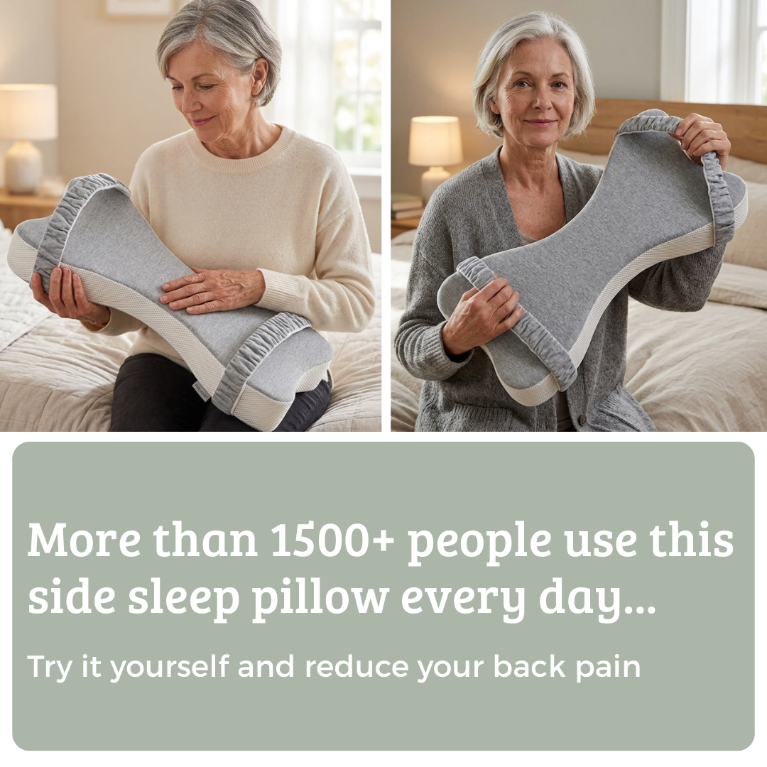 Extra Long orthopedic knee pillow that reduces back pain