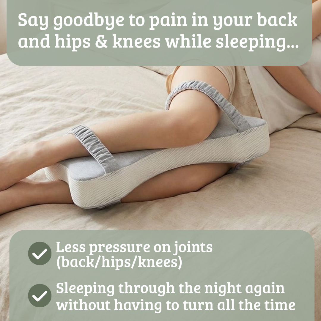 Extra Long orthopedic knee pillow that reduces back pain