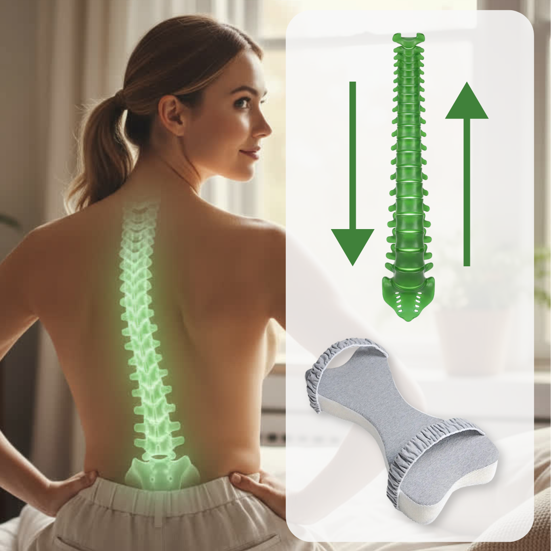 Extra Long orthopedic knee pillow that reduces back pain